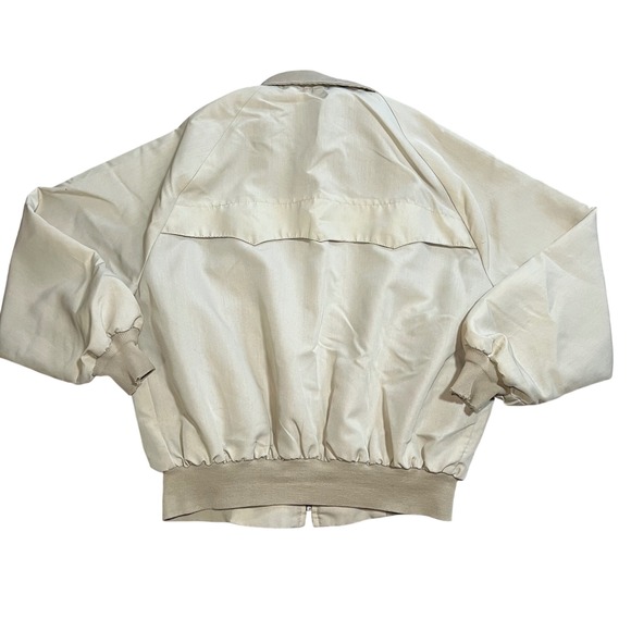Saddlebrook Jacket Mens XL Beige Harrington Full Zip Plaid Lined Vintage USA 80s - Picture 5 of 12